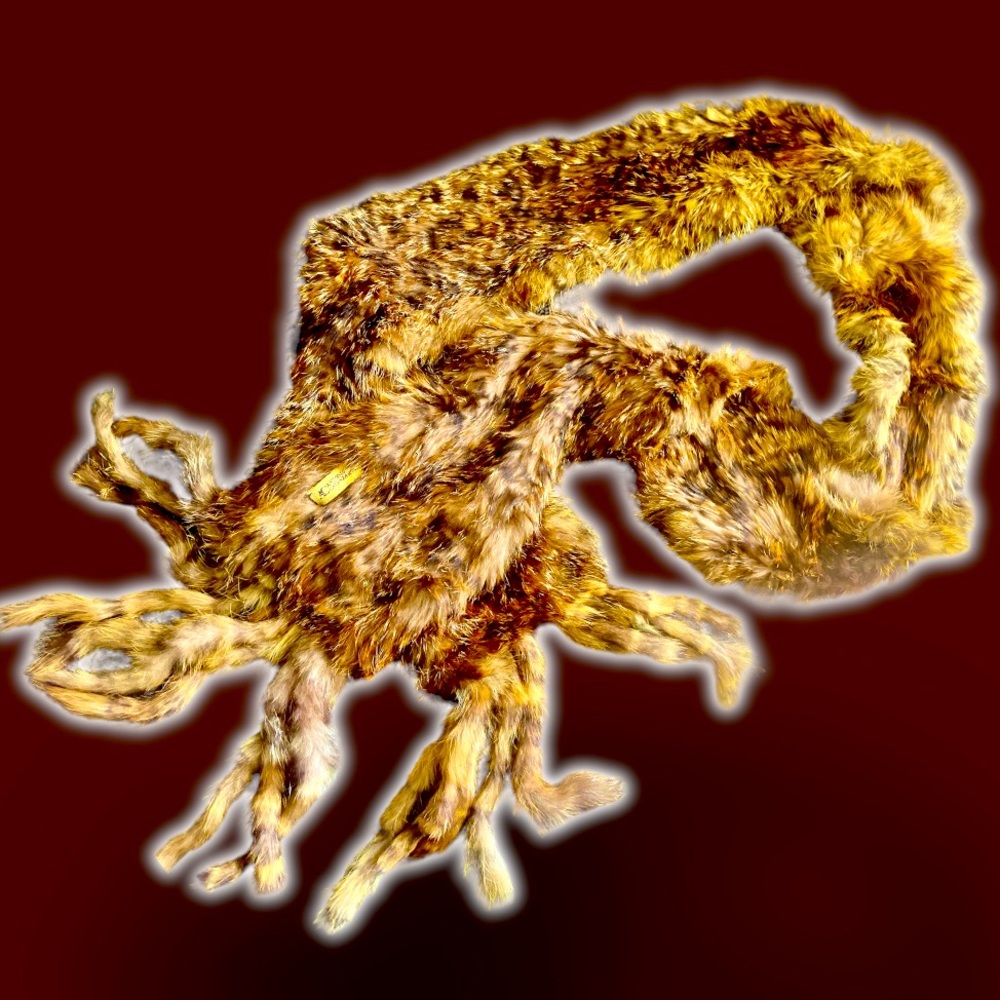 Antonio Catanzaro vintage 6.5’ all (real) fur knit scarf